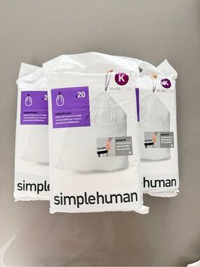 SIMPLE HUMAN - K Liners - bundle of 60 (3 packs of 20)